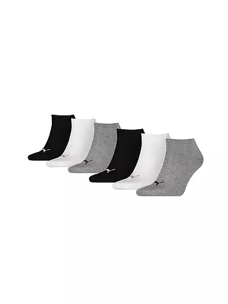 PUMA | Chaussettes sneaker, paquet de 6, blanc | schwarz